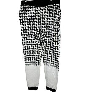 Houndstooth Jogger Pants Large Evolution In Design Cotton/Polyester Blend